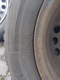 Predám disky 51/2Jx14 ET39 + zimné pneu Nankang 175/70R14 - 7