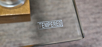 Konferenčný Stôl do obývačky- masív+sklo - 7