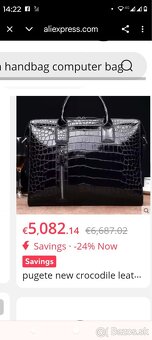 Luxusná pánska biznis taška z krokodilej kože - 7