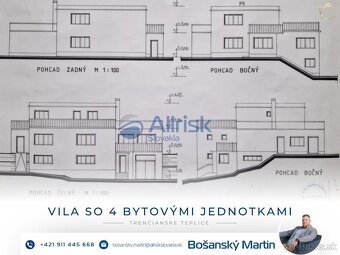 VILA so 4 bytovými jednitkami v kúpeľnom meste Trenčianske T - 7