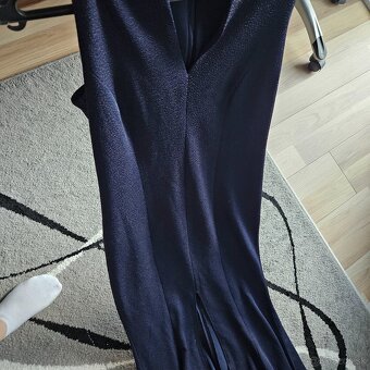 Elegantné saty modro trblietavé - 7