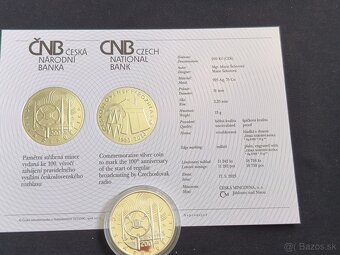 Strieborné mince Československy rozhlas CZ+SK PROOF - 7
