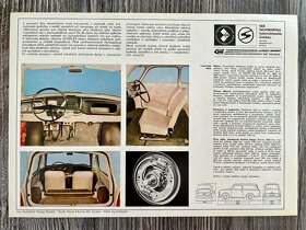 Dobový prospekt Trabant 601 ( 1966 ) česky - 8ks - 7