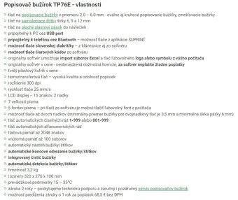 Popisovač bužírok Supvan TP76E - 7