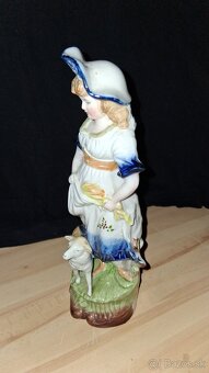 Porcelánová soška/figúrka Pastierka značená Germany - 7