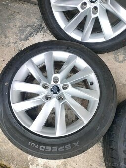 ☀️7mm alu disky orig. Škoda 5x112 R17 pneu nove 215/55 r17 - 7
