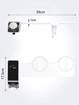 Bidetová sprška nastaviteľná univerzálna - 7