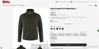 Poľovnícka outdoor mikina Fjallraven Ovik Fleece Zip Sweater - 7