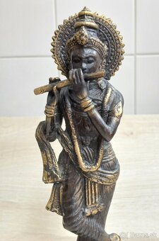 Ručne vyrobená sada troch bronzových Hindských božstiev - 7