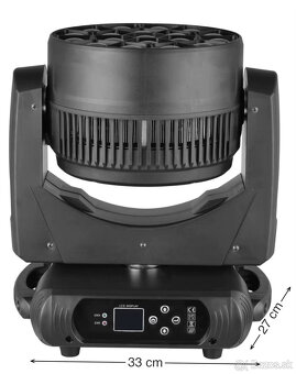 Nové LED Rotačné Hlavy Zoom Wash 19X40W Celá Sada Dobierka - 7