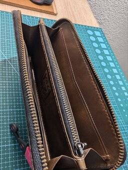 Kožená peňaženka. Ručna výroba. - 7