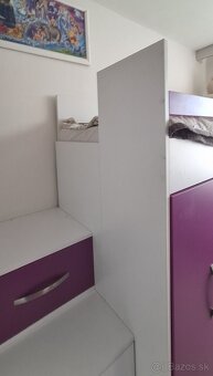 Poschodové postele s uložným priestorom a stolom - 7