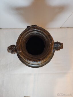 Francúzska bronzová váza s mramorovým podstavcom. - 7