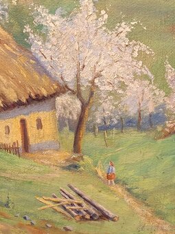 Obraz Josef Beran, Husopaska, olej na plátně 68x88 - 7