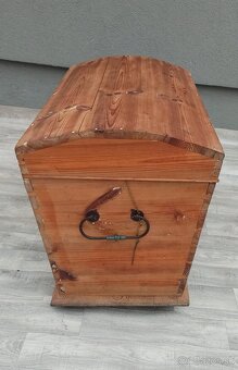 Kufor cestovný starožitný cca z roku 1800. - 7