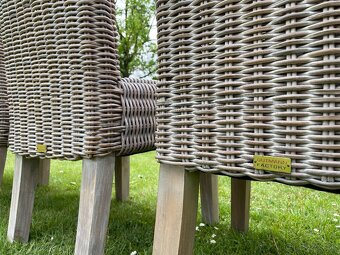 Luxusné ratanové jedálenské stoličky. Masívny prírodný ratan - 7