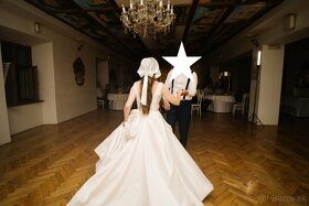 Saténové svadobné šaty - 7
