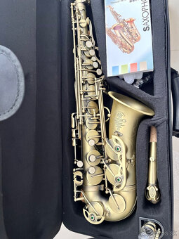 Predám nový alt saxofón kópia Selmer- Mark VI - nádherný zvu - 7