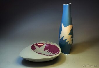 Jaroslav Ježek - váza, popolník, porcelán - 7