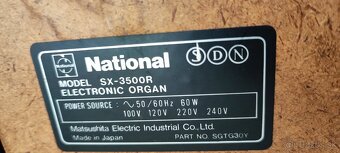 National SX3500R organ - 7