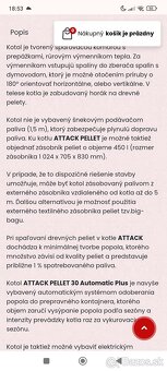 Predám peletovu pec attack - 7