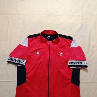 Castelli červený cyklistický dres tričko na bicykel XXL (M) - 7