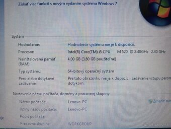 predám Lenovo Thinkpad t410 / Intel core i5 / 4gb ram - 7