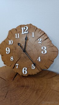Drevo Dub Orech Nástenné hodiny - 7