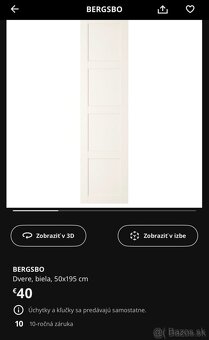 Predám skriňu PAX s dvierkami - IKEA - 7