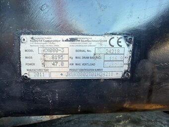 Pásový bagr KUBOTA KX080 - 7