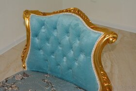 Zámecké řezbované sofa - čalouněné - 7