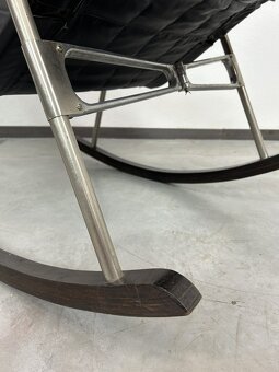 Japonské kožené skladacie hojdacie kreslo - 7