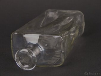 Sklenená Ciachovaná Starožitná Fľaša - 7