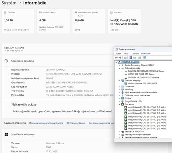Herný PC,Xeon E3-1275 v2,GTX 1650 SUPER,16GB RAM,mSATA,M.2 P - 7