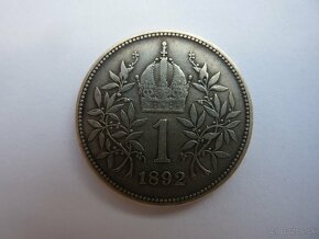 R-U vzácna 1 koruna 1892 bz vo veľmi peknom stave - 7