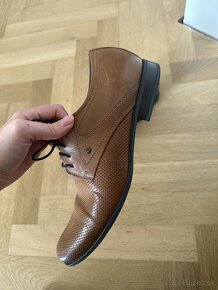 Pánske elegantné topánky kožené - 7