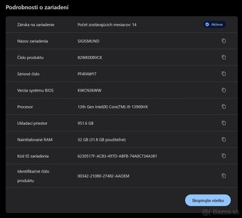 Herný notebook Lenovo Legion Pro 5 (16IRX8, 2023) - 7