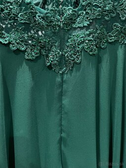 Zelené spoločenské šaty veľkosť M - 7