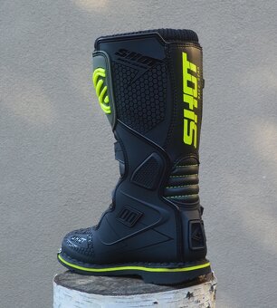 Čižmy SHOT camo sivé žlté čierne - 7