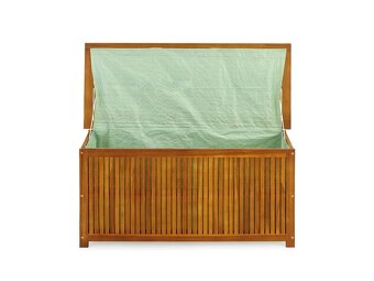 Drevený záhradný úložný box 300 L agát a plachta - 7