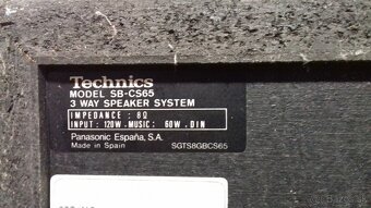 120W 3-pasmove 46x25x25cm reproduktory TECHNICS SB-CS65 SPAN - 7