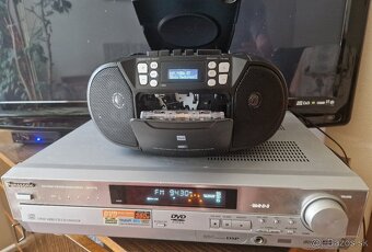 7 v1 DAB+ FM prenosné rádio STEREO kazeťák 230v aj Baterky - 7