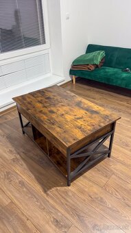 Konferenčný stolík ROOM 2 - hnedá/čierna - 7