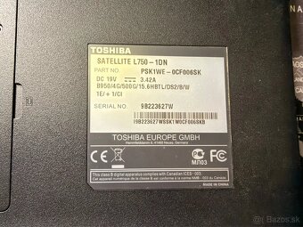 Predám Toshiba Satellite L750-1DN - funkcny - 7