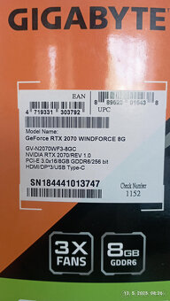 GIGABYTE GeForce RTX™ 2070 WINDFORCE 8G (rev. 1.0) - 7