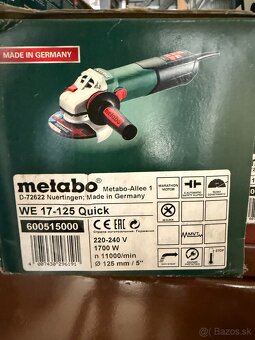 Uhlová brúska METABO 125 - 7