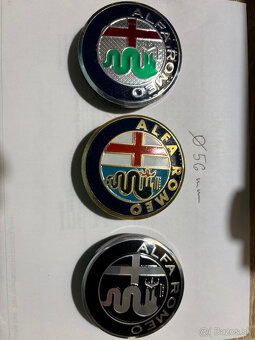 Stredové krytky Alfa Romeo - priemer 50, 56 a 59 mm - 7