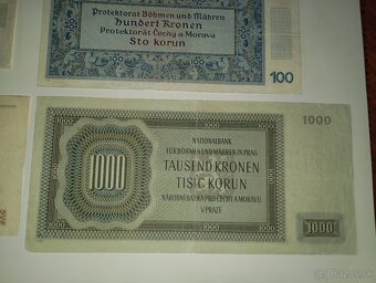 BANKOVKY 40 LÉTA, PROTEKTORÁT 1-1000K, VŠE NEPERFOROVANÉ - 7