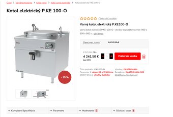 Na predaj Varný Kotol 100L elektrický GastroHaal - 7