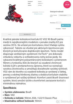velkost c. 40 - kolieskové korcule K2 boa V02 90 - 7